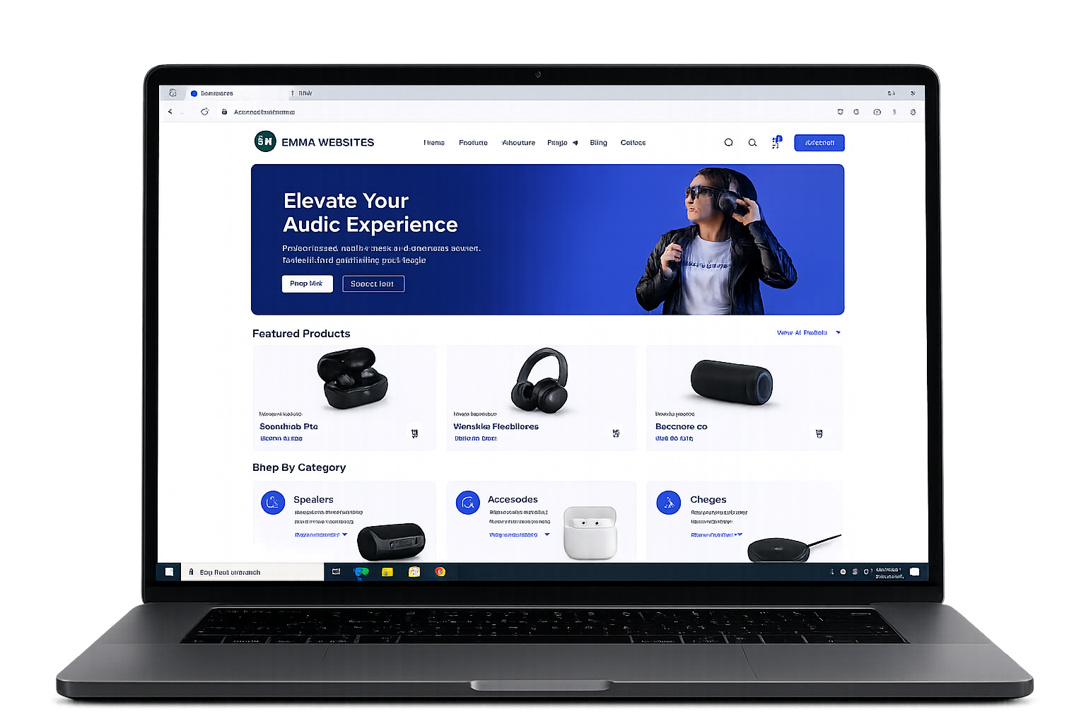 Ecommerce website design by Emma Websites for online businesses on PC