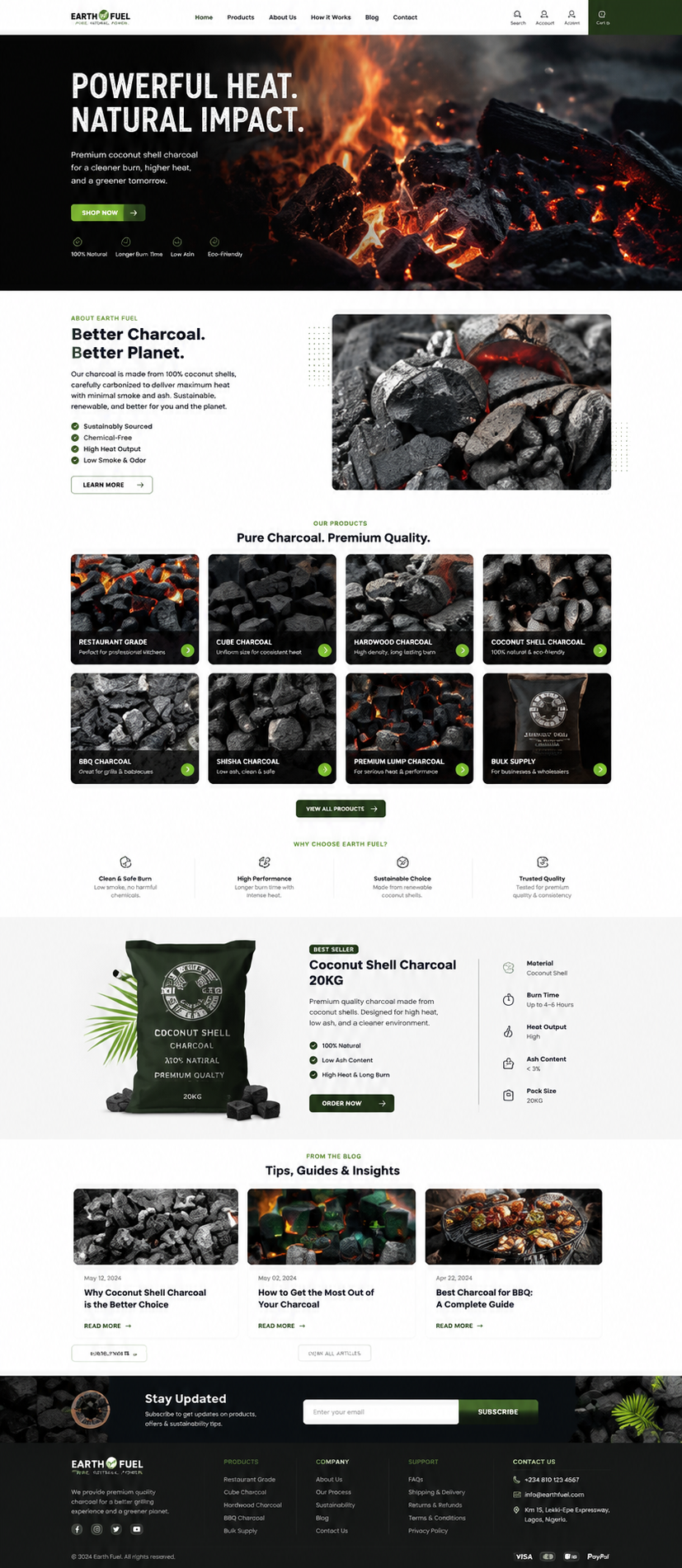 EarthFuel Ecommerce Website
