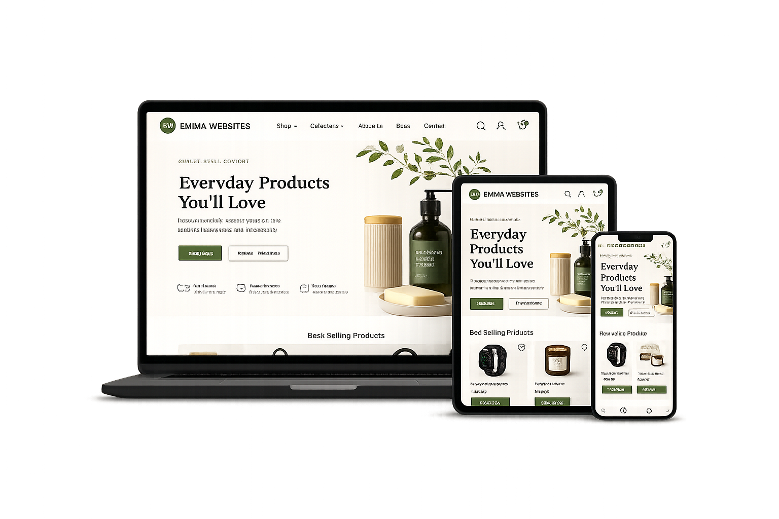 Ecommerce Website Design Mockup