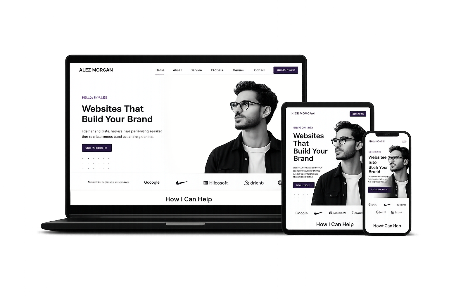Portfolio Website Design Mockup