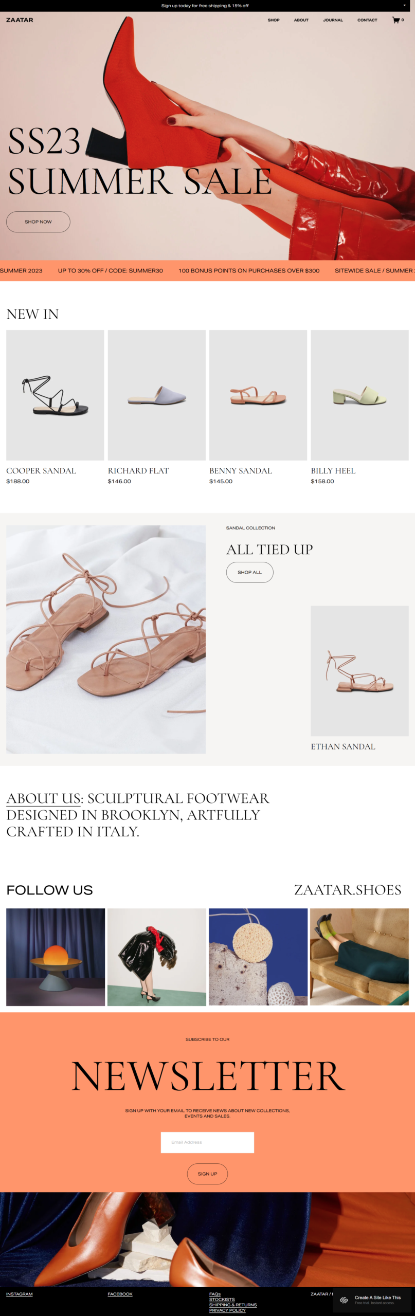 Squarespace website design sample 4