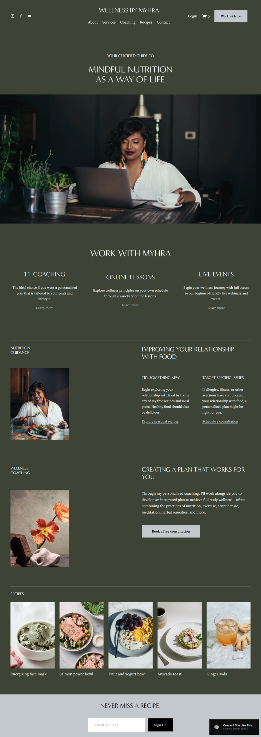 Squarespace website design sample 8