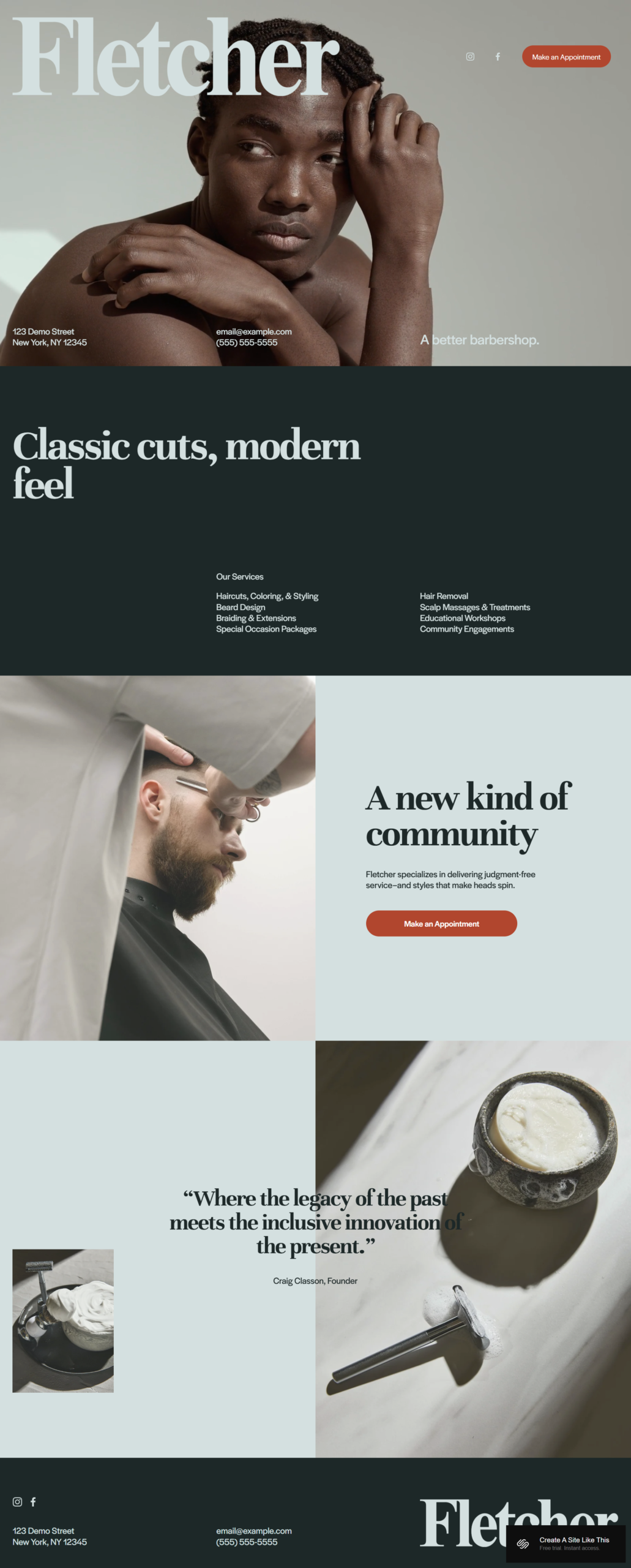 Squarespace website design sample 1