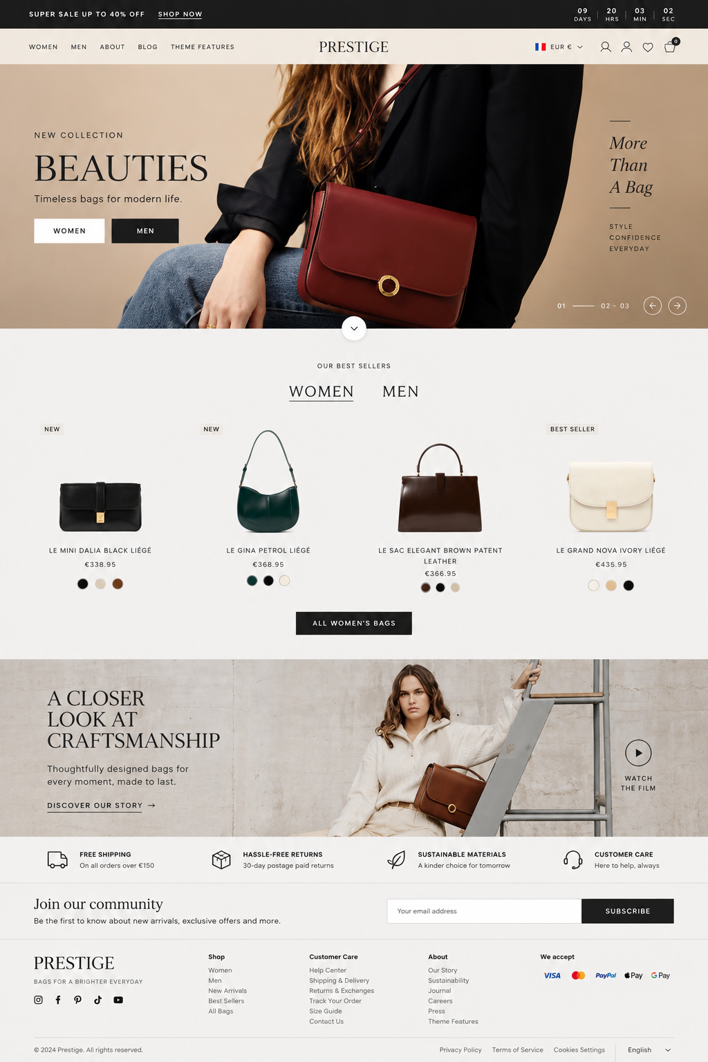 Shopify ecommerce website design sample