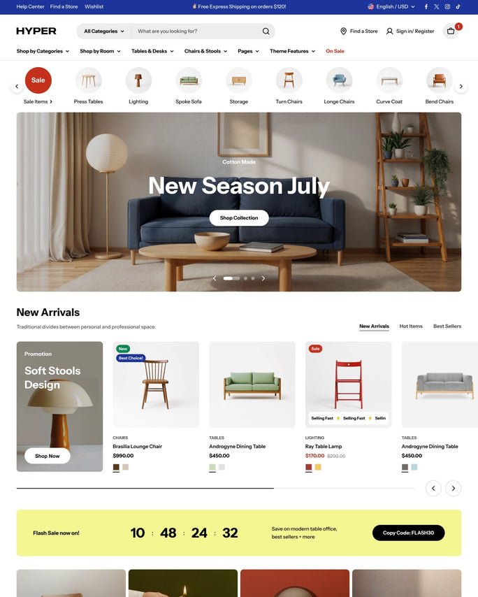 Shopify website design sample 1