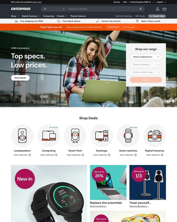 Shopify website design sample 4