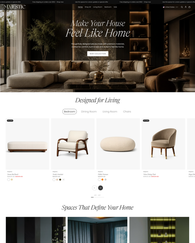 Shopify website design sample 8
