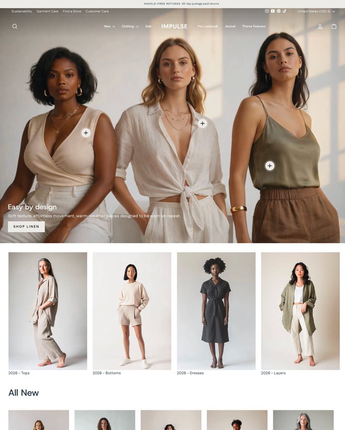 Shopify website design sample 9