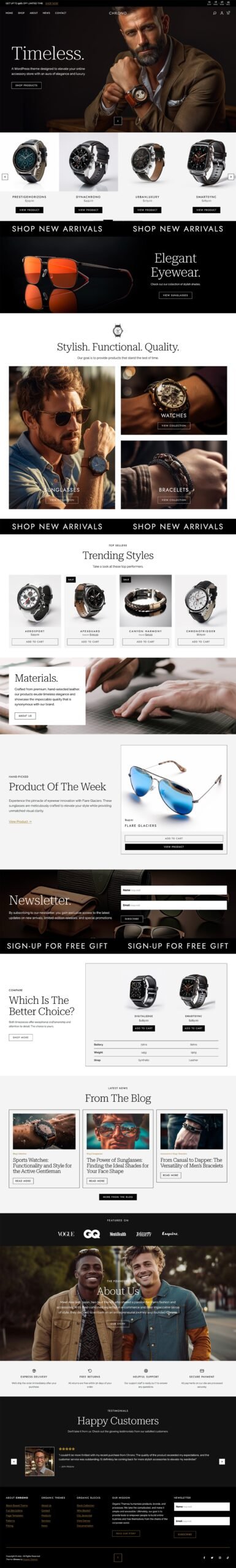 WordPress website design sample 1