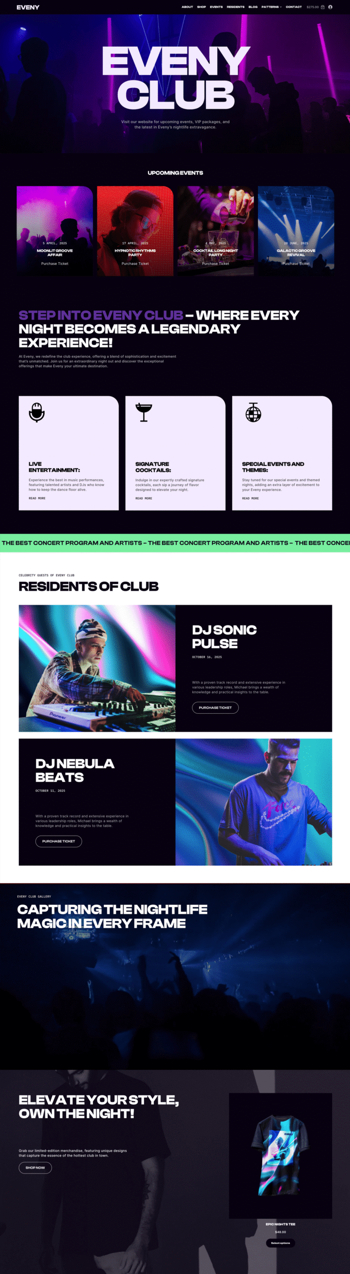 WordPress website design background example by Emma Websites