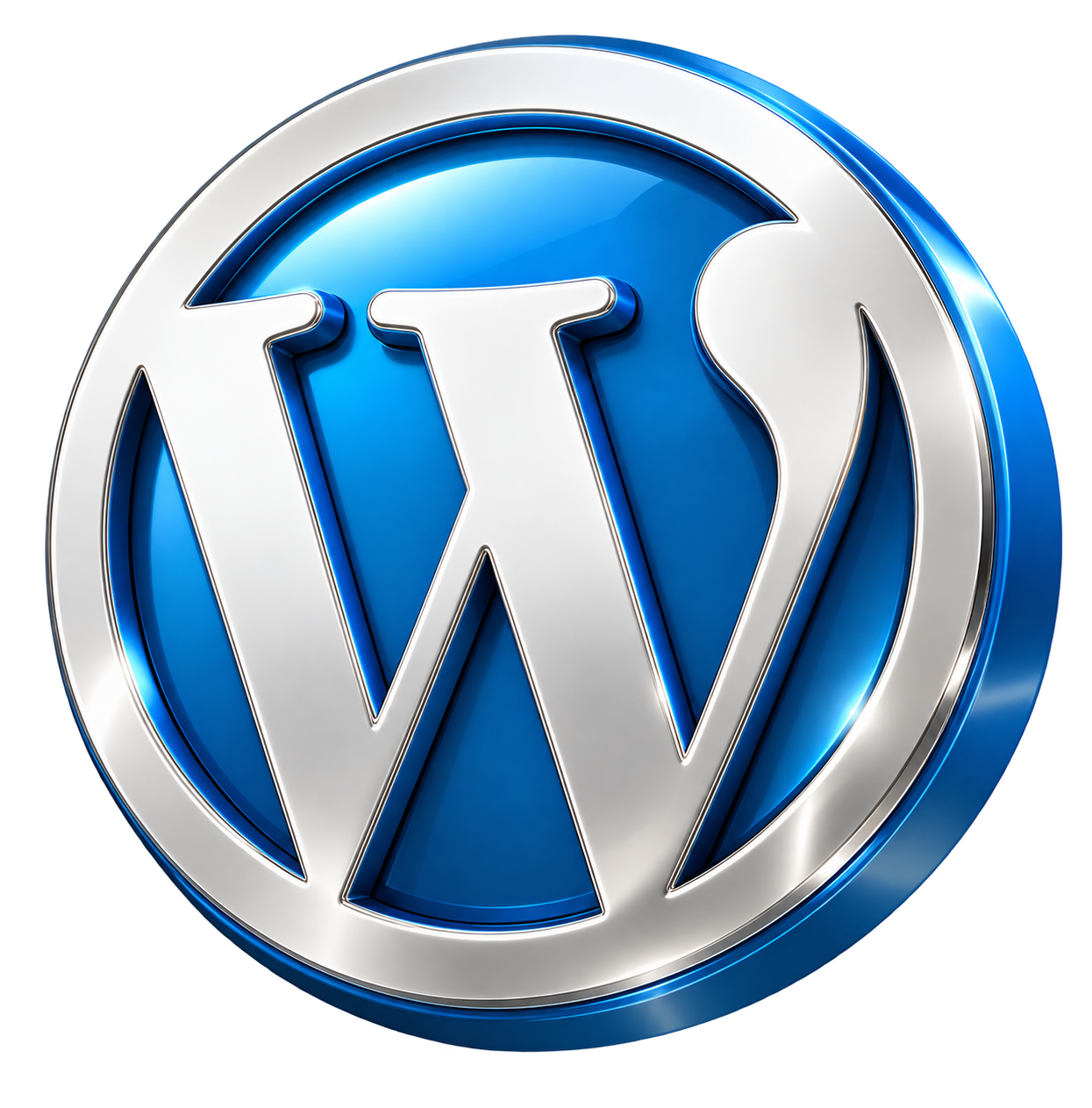 Large 3D WordPress icon